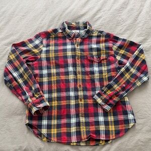 Woolrich Men's Plaid Shirt - Red, Yellow, and Blue
